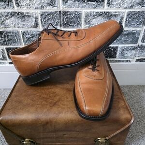 Johnston & Murphy Men's Brown Leather Lace Up Dress Shoes Sizs 12M